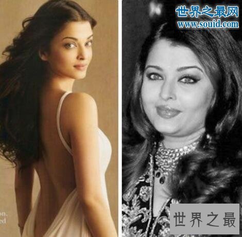 【图】印度第一美女艾西瓦娅·雷，婚后身体发福(惨不