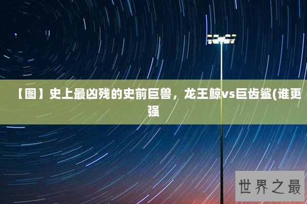 【图】史上最凶残的史前巨兽，龙王鲸vs巨齿鲨(谁更强