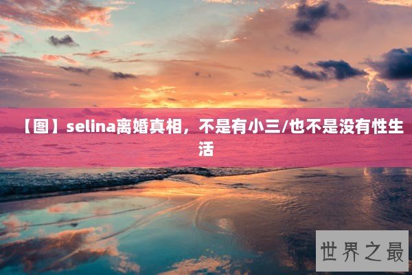 【图】selina离婚真相，不是有小三/也不是没有性生活