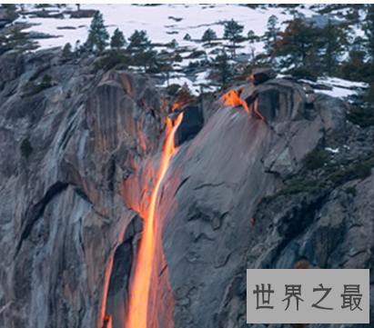 【图】红色岩浆迸发火瀑布 流上去的竟是这种货色