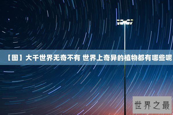 【图】大千世界无奇不有 世界上奇异的植物都有哪些呢