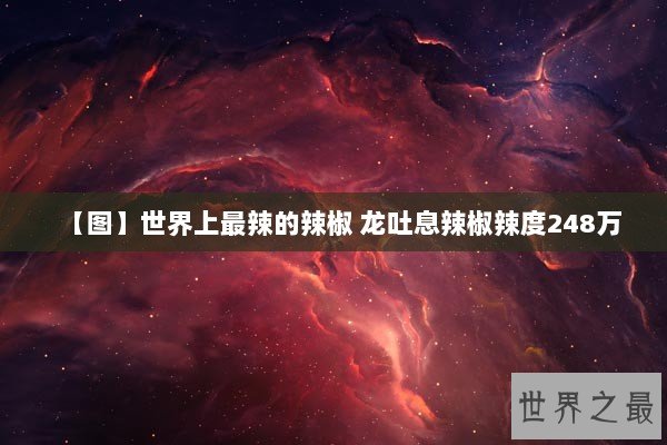 【图】世界上最辣的辣椒 龙吐息辣椒辣度248万