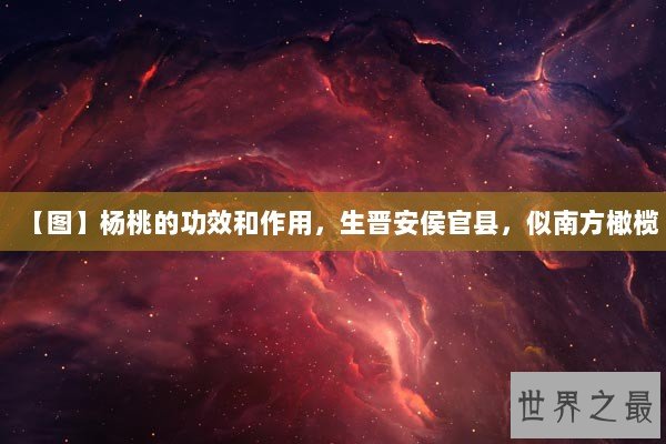 【图】杨桃的功效和作用，生晋安侯官县，似南方橄榄